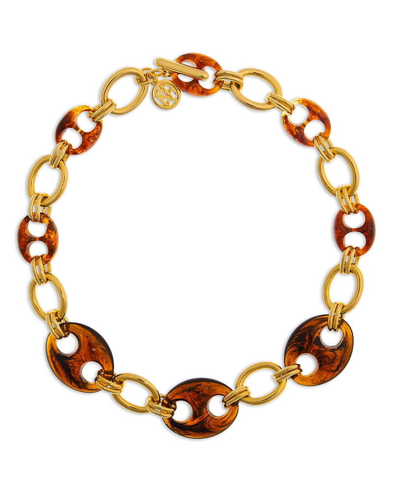 Ben-amun Tortoiseshell Look Mariner Link Collar Necklace, 17 In Gold