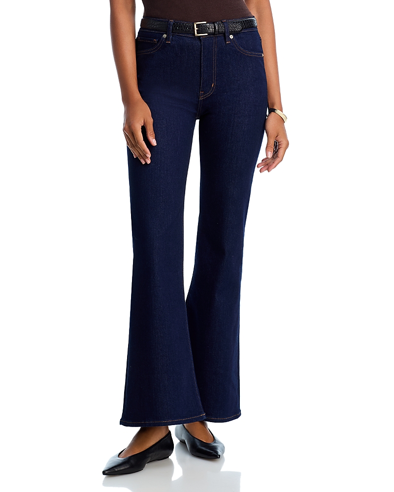 Frame The Pixie High Rise Icon Jeans In Rinse In Gold