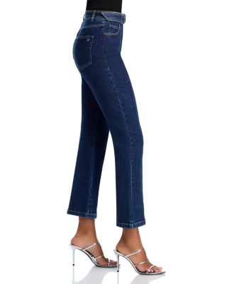 Madi High Rise Belted Ankle Jeans in Fontaine