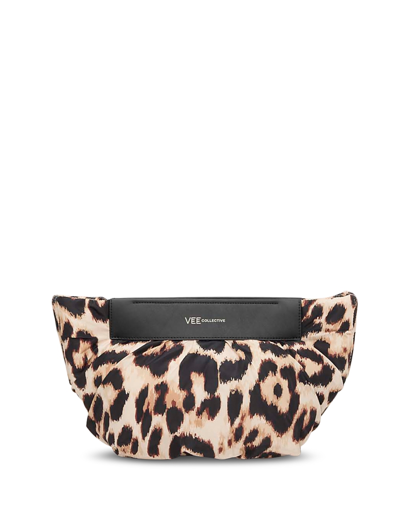 Vee Collective Caba Leopard Print Clutch Bag In Multi