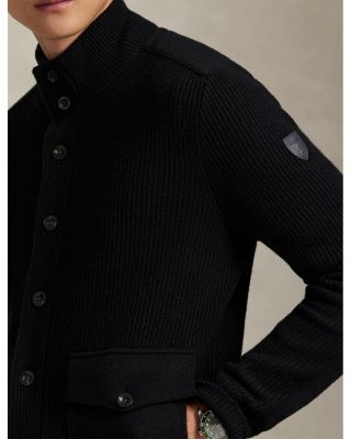 Wool Mockneck Cardigan