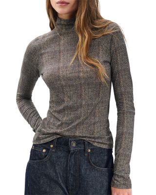 Shaw Paneled Long Sleeve Turtleneck Top