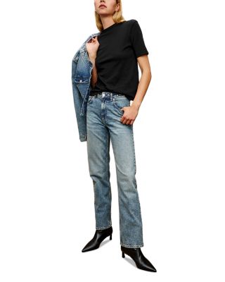 Rails - Topanga High Rise Studded Waist Straight Jeans in Desert Sky