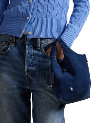 Polo Play Suede Small Tote & Crossbody
