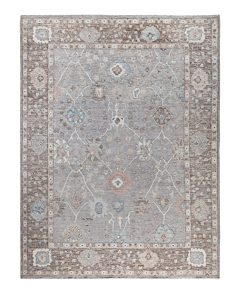 Bloomingdale's Colorful Oushak M0103-37 Area Rug, 9'2x11'11 In Brown