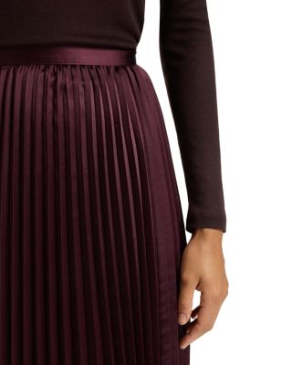 Velacey Pleated Asymmetric Maxi Skirt