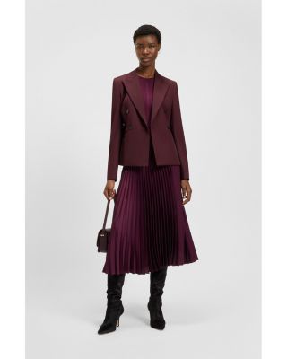 Jiamia Double Breasted Peak Lapel Blazer