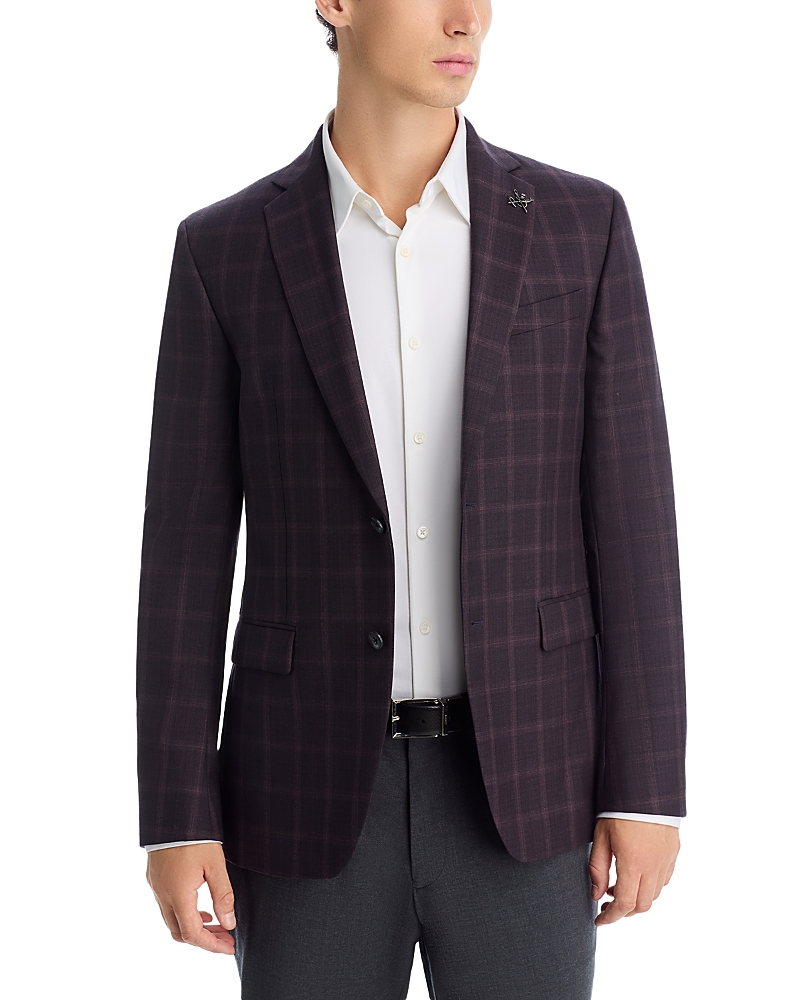 John Varvatos Slim Fit Tonal Plaid Sport Coat In Purple