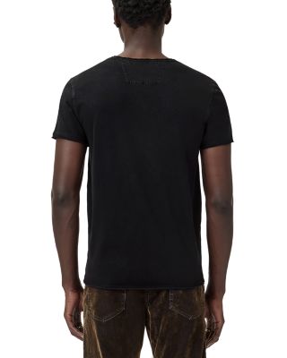 Raw Edge Fine Line Embroidered Tee