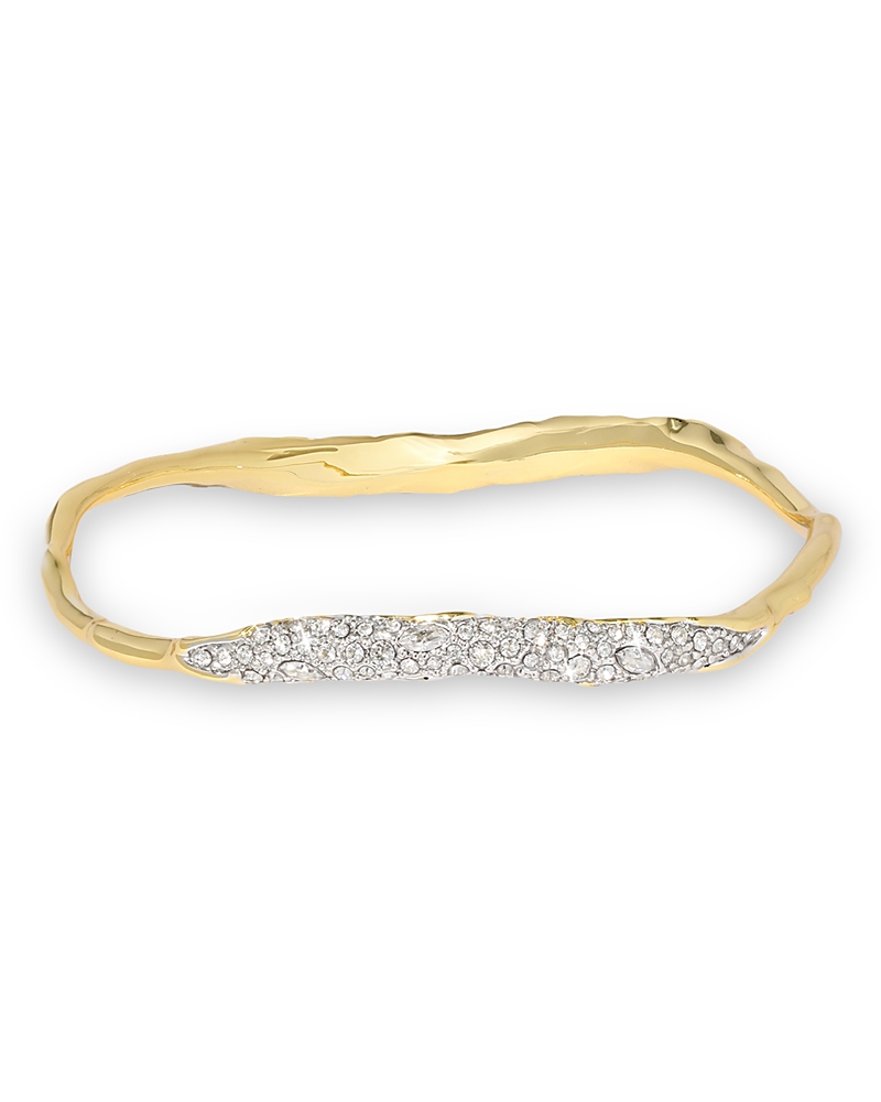 Alexis Bittar Alexis Bitar Solanales Crystal Skinny Bangle Bracelet In Gold