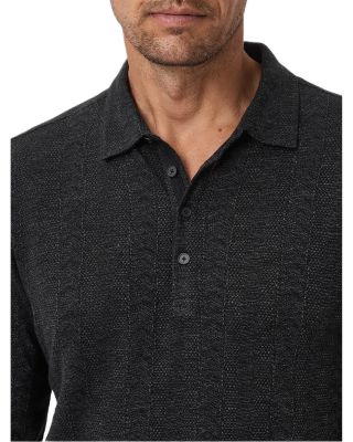 Jalen Jacquard Long Sleeve Polo Shirt