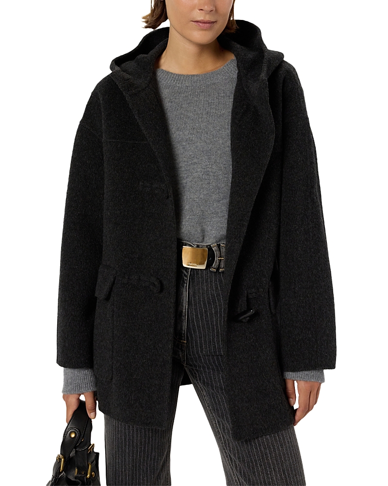 Gerard Darel Malina Wool Coat In Gray