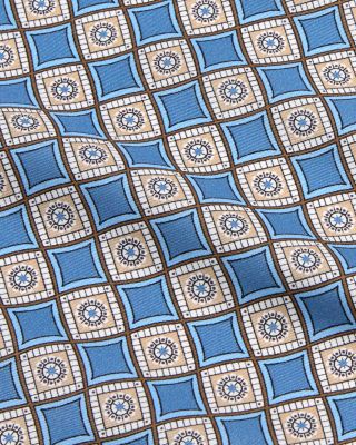 Floral Medallion Geometric Silk Pocket Square - Exclusive