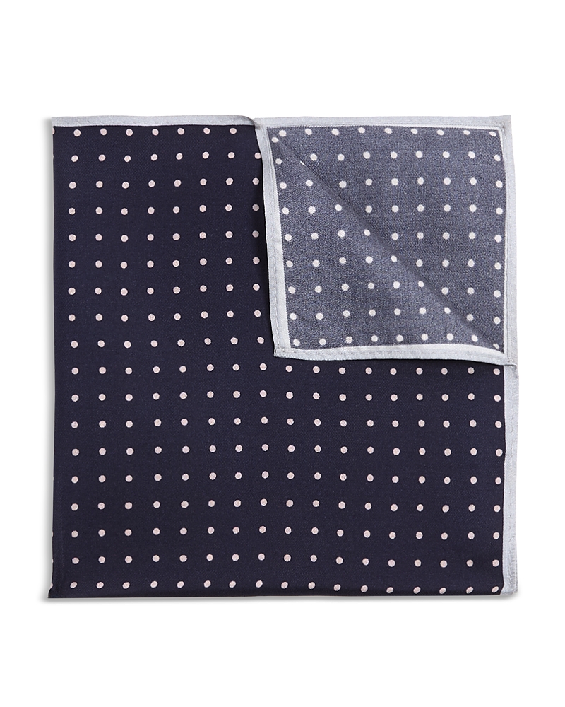 The Men's Store At Bloomingdale's Dot Silk Pocket Square - Exclusive In Blue