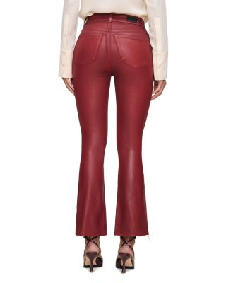 Bridget Boot High Rise Instasculpt™ Coated Crop Jeans in Cherry Coated