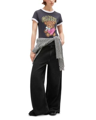 Cropped Teddy Logo Graphic Tee