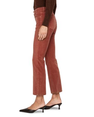 Bridget Boot High Rise Instasculpt™ Corduroy Crop Jeans in Terracotta