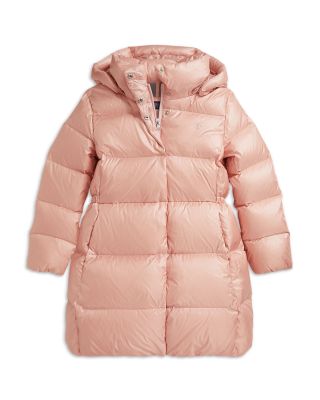 Girls' Down Hooded Long Jacket - Big Kid