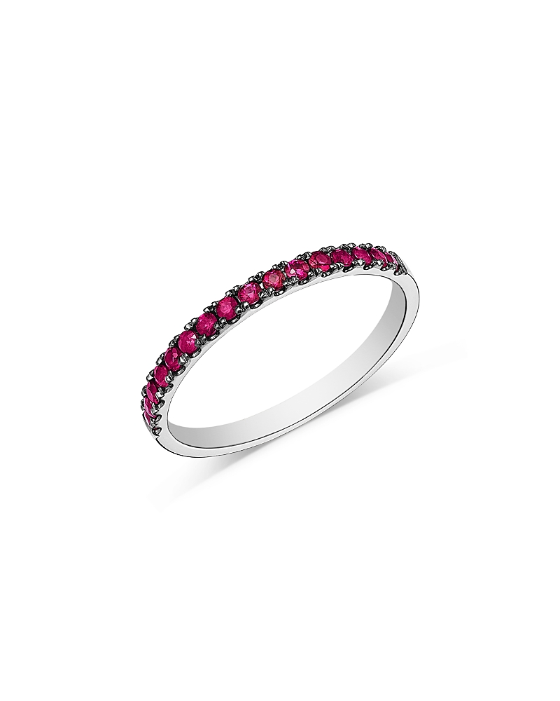 Bloomingdale's Fine Collection Blue Sapphire Stack Band in 14K White Gold