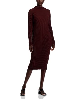 Spongy Mock Neck Dress