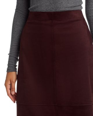 Faux Suede A Line Skirt