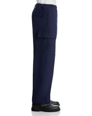 Relaxed Fit Trousers in Dark Blue