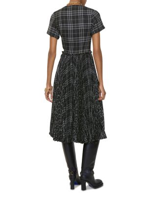 Meryl Check Wool Blend Kilt Dress