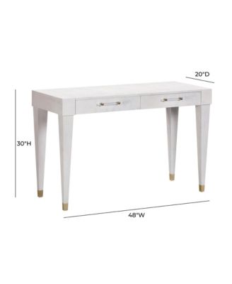 Brandyss Burl Work Desk in White