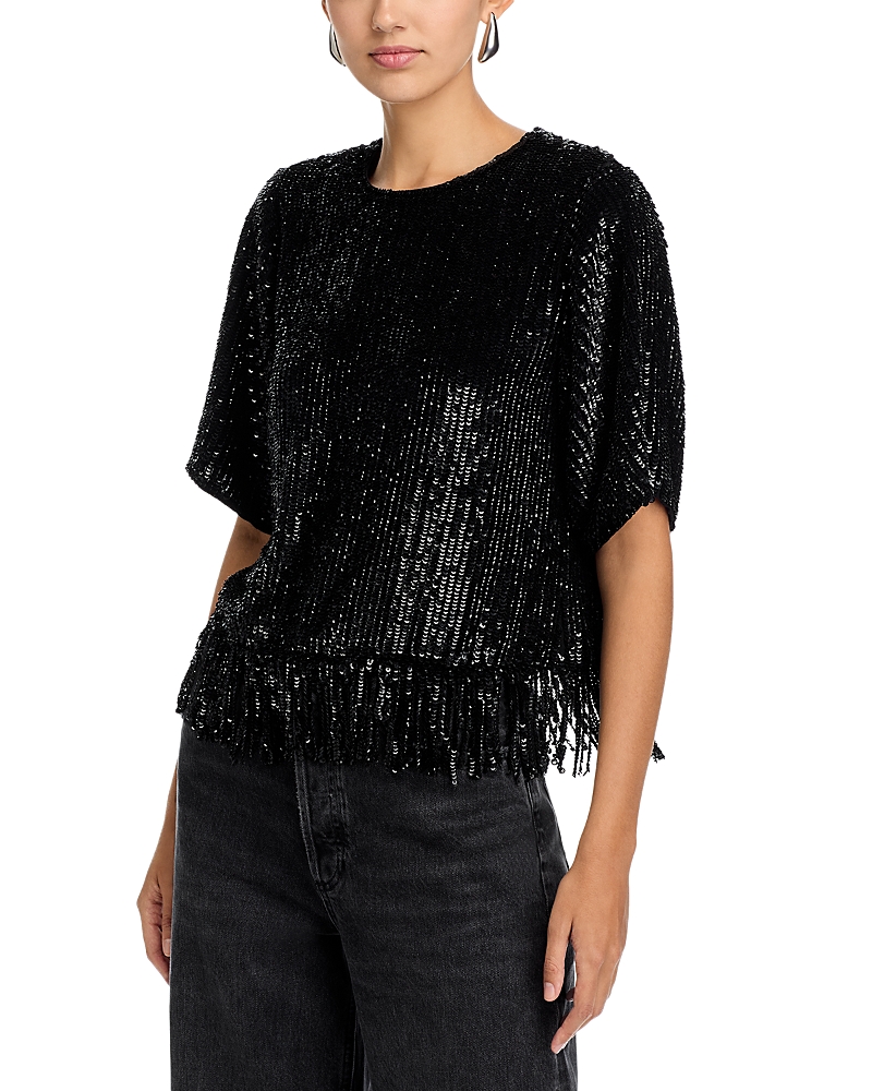 Kobi Halperin Yona Sequin Blouse In Black