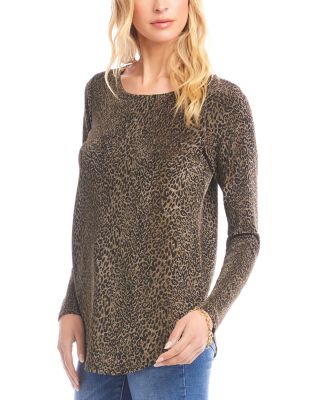 Metallic Knit Shirttail Top