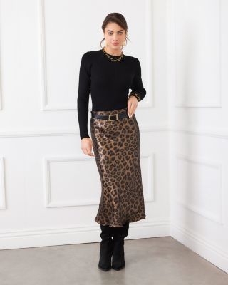 Bias Cut Midi Skirt