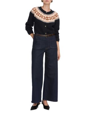 Le Pixie High Rise Slim Palazzo Jeans in Rinse