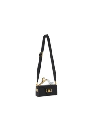 Pencil Cat Nano Leather Bag with a Bi-Material Cat