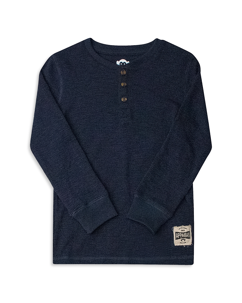 Appaman Boys' Craftsman Thermal Henley Tee - Little Kid, Big Kid In Blue