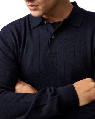 Murdoch Textured Wool Polo Sweater