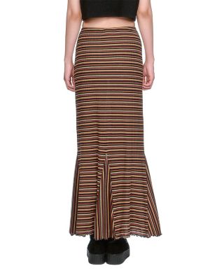 Venetian Stripe Trumpet Skirt