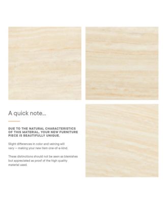 Lippa Round Artificial Travertine Side Table