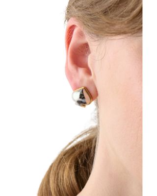 Sculpted Spade Stud Earrings