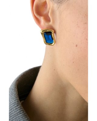 Molten Glass Statement Stud Earrings