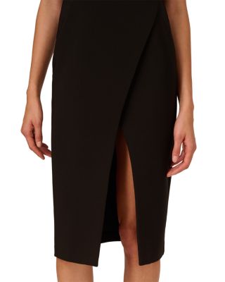 Stretch Crepe Halter Midi Dress