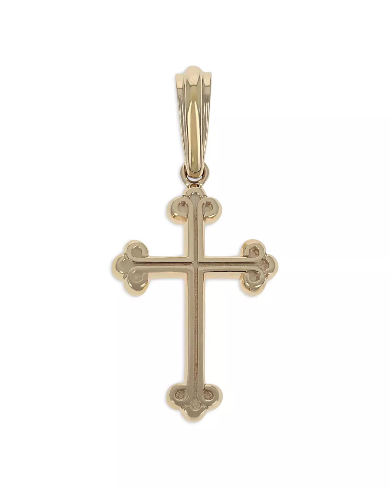 King Baby Studio Traditional Cross Pendant in 10K Yellow Gold