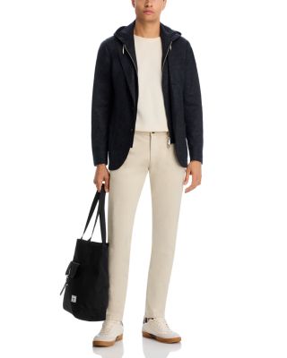 Flannel Slim Fit Sport Coat with Removable Full Zip Hoodie