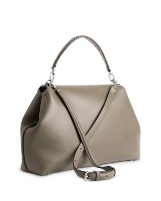 T-Lock Leather Satchel