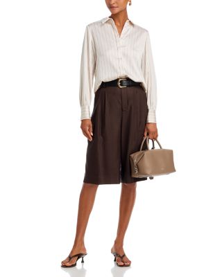 Satin Pinstripe Blouse