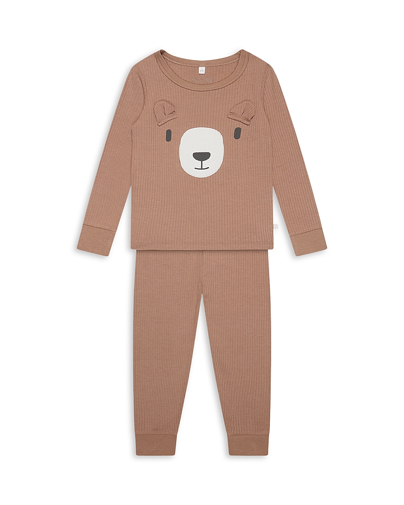 Mori Unisex Ribbed Bear Face Pajamas - Baby