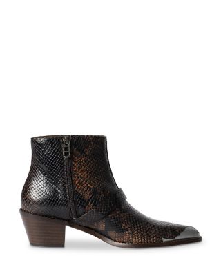 Women's Tylow Wild Mirror Python Effect Leather Ankle Boots