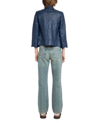 Veryn Cuir Froisse Leather Jacket