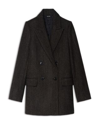 Miew Chevron Wool Blend Coat