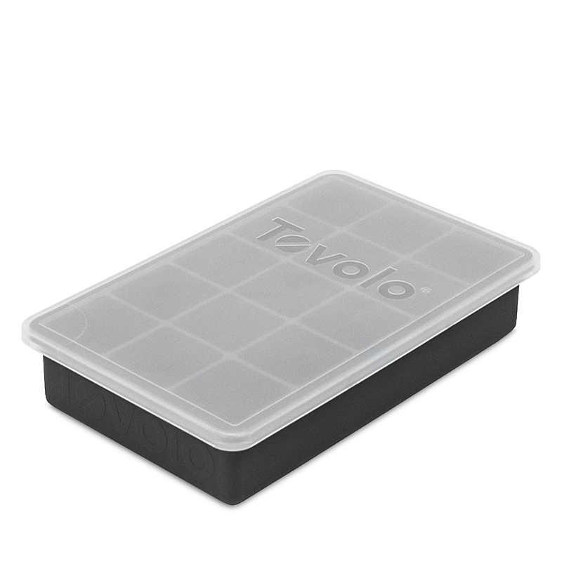 Tovolo Perfect Cube Silicone Ice Tray With Lid In Gray