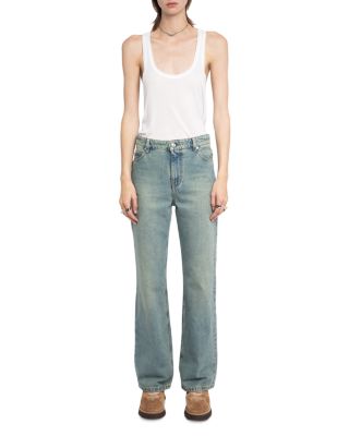 Evy Low Rise Bootcut Jeans in Light Blue